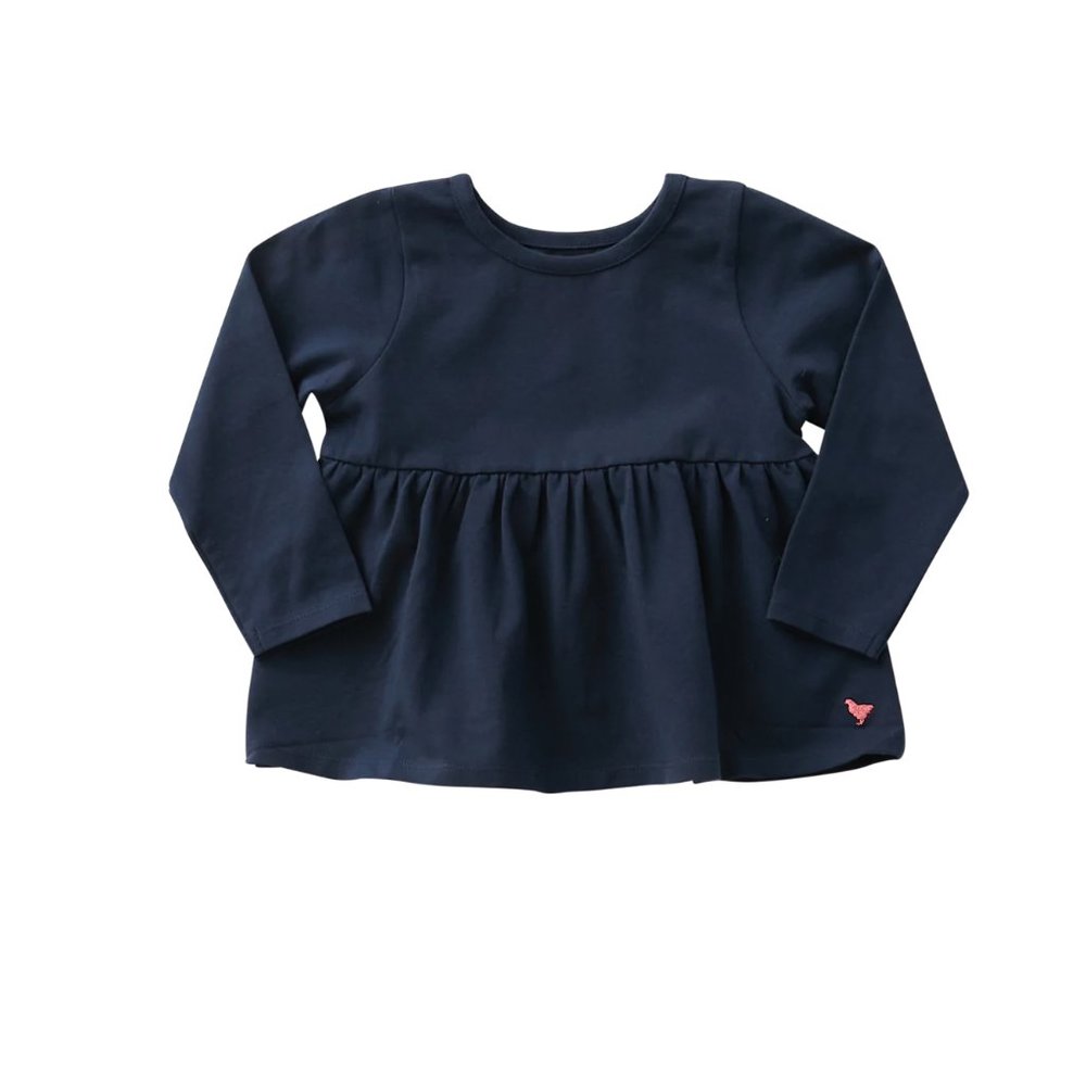 Pink Chicken Girls Organic Bette Top - Navy